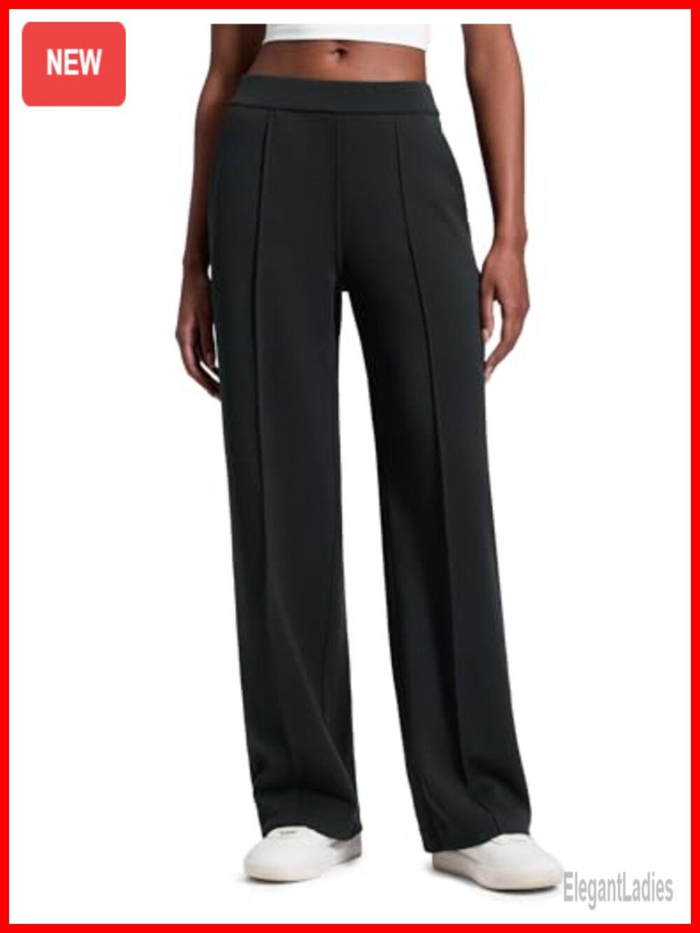 CRZ YOGA Pintuck Sweatpants 30" Inseam Mid Rise Relaxed Fit Straight Leg